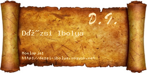 Dézsi Ibolya névjegykártya