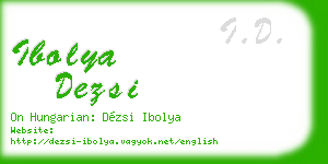 ibolya dezsi business card